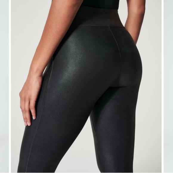 Spanx Black Faux Leather Leggings size Medium - Picture 7 of 16